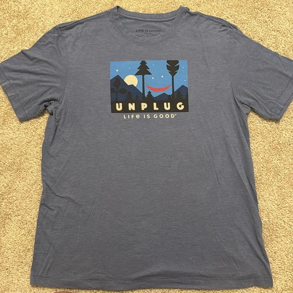 Life is Good Unplug Tee - Picture 1 of 5